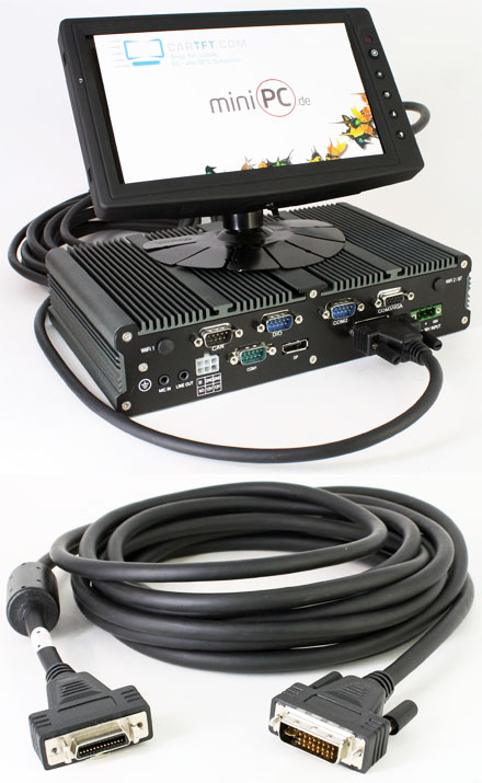 FleetPC-4 / FleetPC-5 / FleetPC-7-B / FleetPC-8 Connector cable for CTFHD-TFT Displays <b>- 5m -</b>
