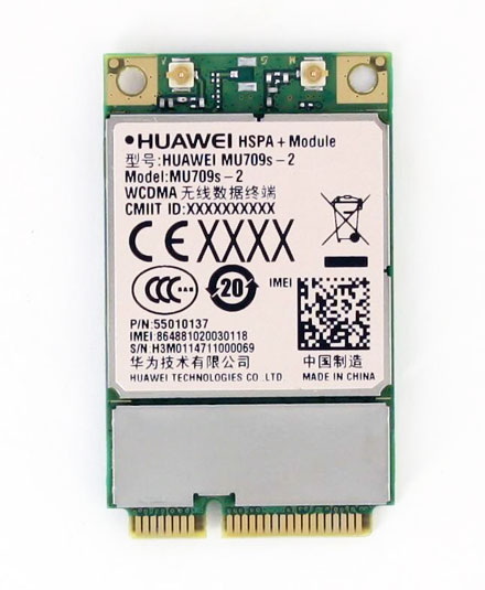 HSPA / UMTS / EDGE Mini-PCIe Modem (Huawei MU709S-2)