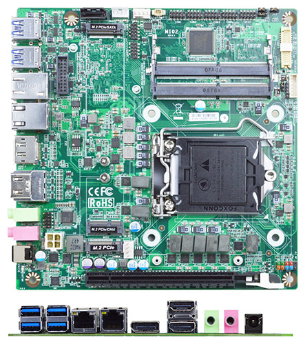 Jetway MI02-12 Thin-ITX (Intel Comet Lake-S Q470E, LGA1200) [2x LAN, <b>TPM 2.0</b>]