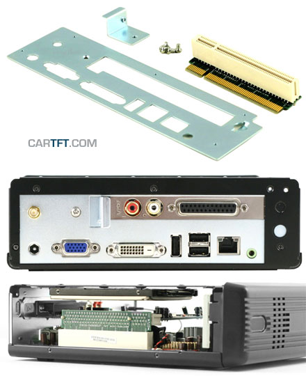 PCI-Riser Adapter-Set f. M350 Gehuse und Intel D945GSEJT Mainboard