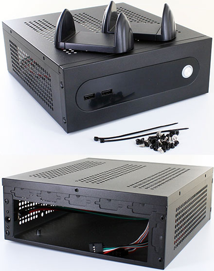 MHero-S-B-PLAIN-V2 Mini-ITX enclosure (without PSU)