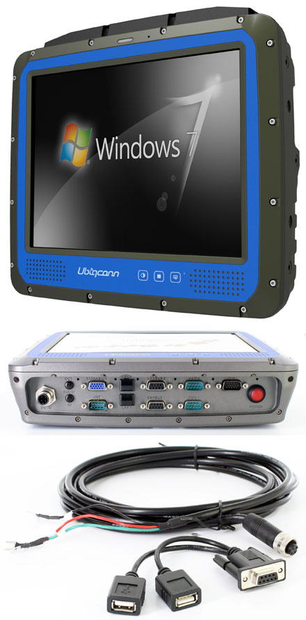 Ubiqconn VT1020-HRD Rugged IP66 TabletPC (10.4" 1000nits, Intel Atom Quad-core, 4GB RAM, 64GB SSD, WLAN/BT/GPS/2xCAN-BUS, Defroster)