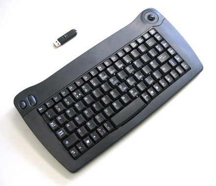 Wireless RF-keyboard with mousestick (10m range) [IT-Layout] *New Design*