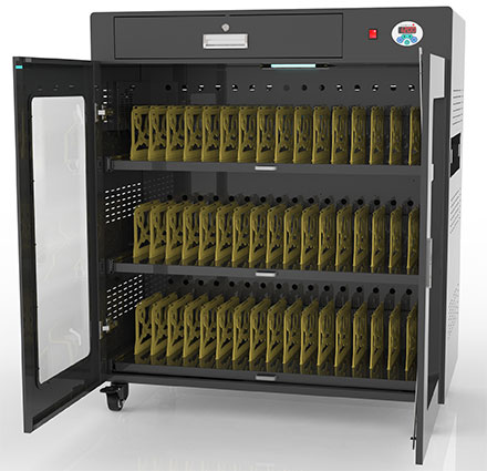 CHARGE50 Classroom (50 devices multi charging cabinet, Lockable, UV disinfection)
