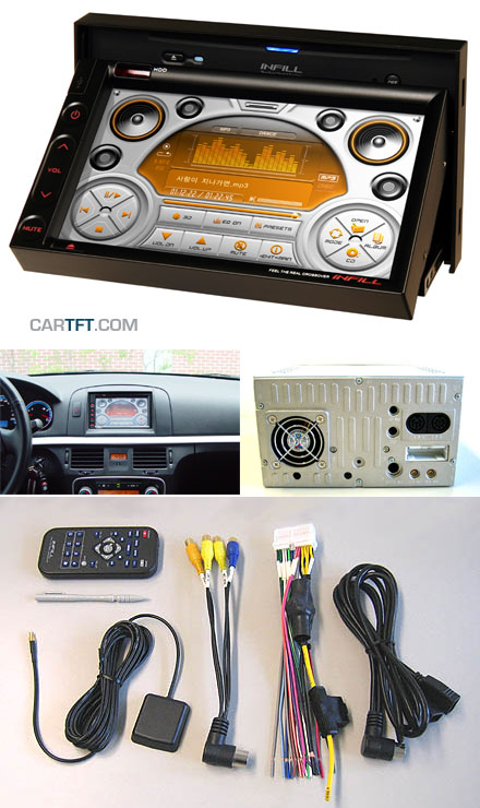 Infill G4 Double-DIN Car-PC Barebone (1.5Ghz, FM radio, Amplifier, GPS, TV-Out) [<b>REFURBISHED</b>]