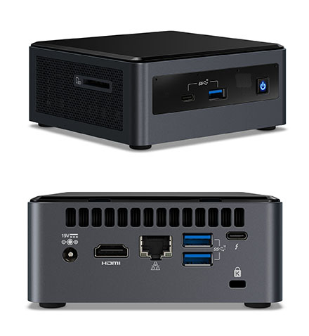 Intel NUC10i7FNHN2 (Intel Core i7-10710U up to 4,70GHz,  1x HDMI, 5x USB 3.1, Thunderbolt, <b>2,5" SATA SSD</b> Support, <b>no audio</b>)