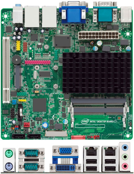 Intel D2500CC-E (Intel Atom 2x 1.86Ghz CPU, 2x LAN, 4x RS232) [<b>FANLESS</b>] (Remnant)