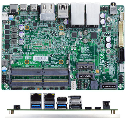 Jetway MF10-20 (Intel Tiger Lake-U i5-1145G7E SoC) [PCIe 4.0, 2x LAN, 4x HDMI/DP]