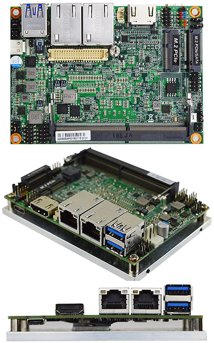 Jetway MP01-62104 Pico-ITX (Intel Elkhart Lake Celeron N SoC, 2x LAN, <b>64GB eMMC</b>)