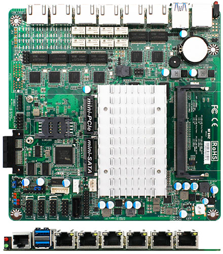 Jetway JNF692G6-420 (Intel Apollo Lake, 6x LAN)