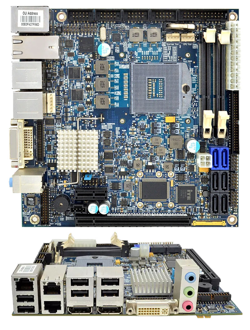 Kontron KTQM67 MiniITX Mainboard, 14x USB, 6x SATA <b>[SPECIAL ITEM]</b>