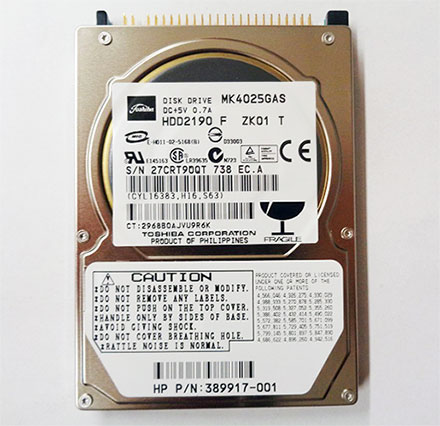 Toshiba MK4025GAS (2,5" Festplatte 40GB, IDE/PATA)