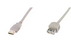 USB extension cable - A->A 1,80m